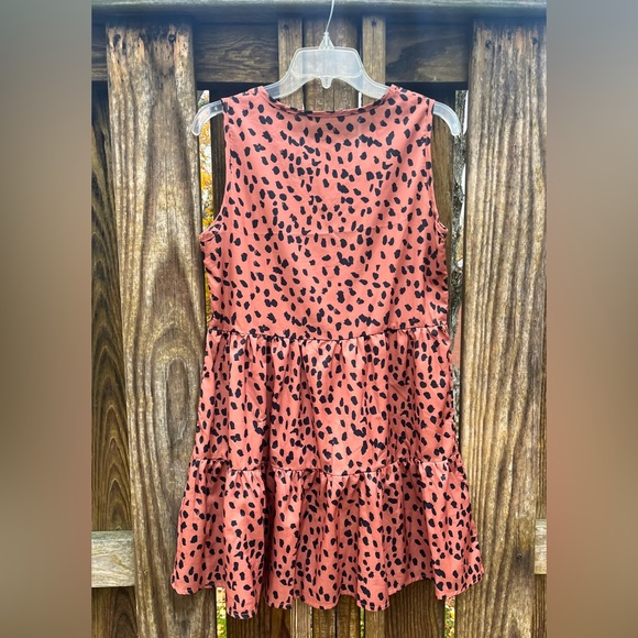 Dalmatian Print Ruffle Hem Smock Dress - Picture 5 of 5